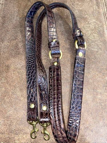Authentic brahmin brown croc - brown,